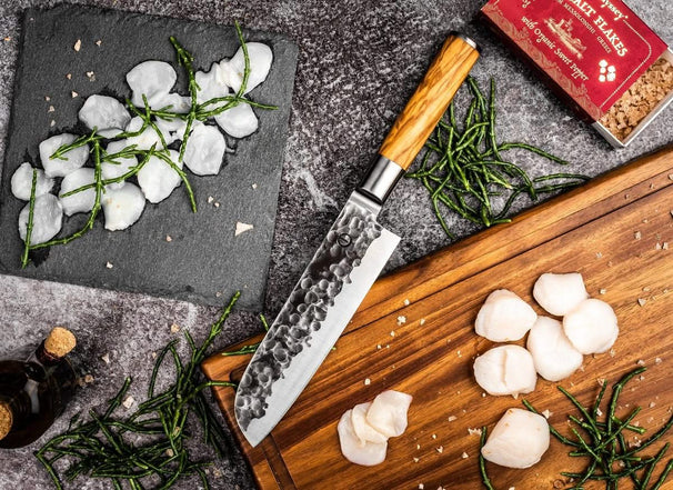 Couteau Santoku Forged - Couteau de cuisine - Olive Collection - 18 cm