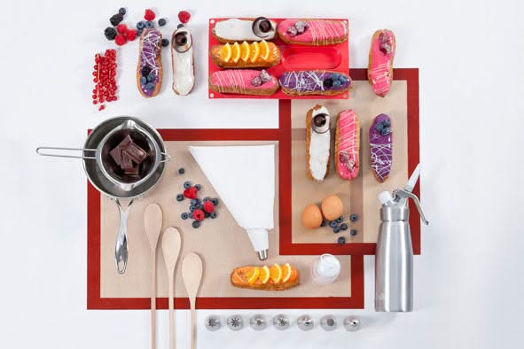 Tapis de cuisson Cosy & Trendy - en silicone - Rouge - 40 x 30 cm