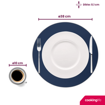 Ensemble de sets de table Cookinglife - Rond - sous-verres - Ø38 cm - 12 pièces