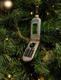 Boule de Noël Nordic Light - Mobile - en verre - 16 cm - Bleu