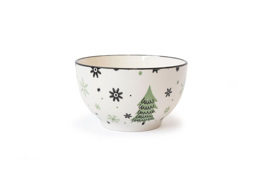 Service de table de Noël Cookinglife Vert 18 pièces / 6 personnes - 6 assiettes à dîner, 6 assiettes à petit-déjeuner & 6 bols
