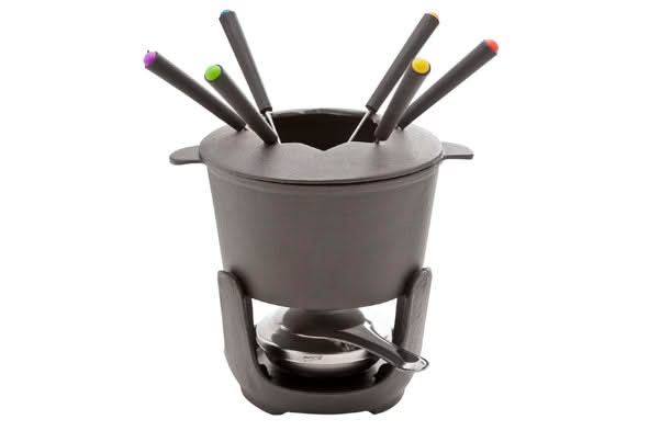 Ensemble a fondue Cosy & Trendy - en fonte - gris - 1,2 L - 10 pièces