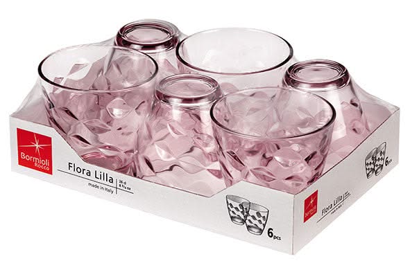 Ensemble de verres a eau Bormioli Rocco - Gobelet - Flora - 25 cl - 6 pièces