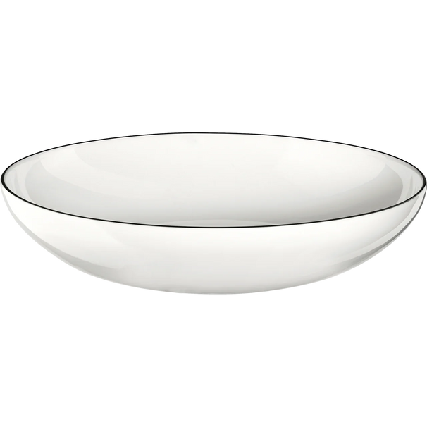 Set d'assiettes ASA - Assiettes a pâtes - A Table Ligne Noire - 22cm - 4 pièces