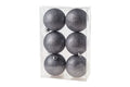 Ensemble de boules de Noël Cosy & Trendy - Paillettes - 80 mm - 6 pièces