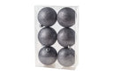 Ensemble de boules de Noël Cosy & Trendy - Paillettes - 80 mm - 6 pièces