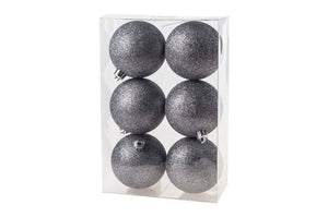 Ensemble de boules de Noël Cosy & Trendy - Paillettes - 80 mm - 6 pièces