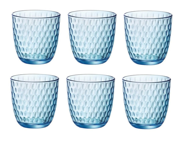 Ensemble de verres a eau Bormioli Rocco - Bleu - Slot - 290 ml - 6 pièces