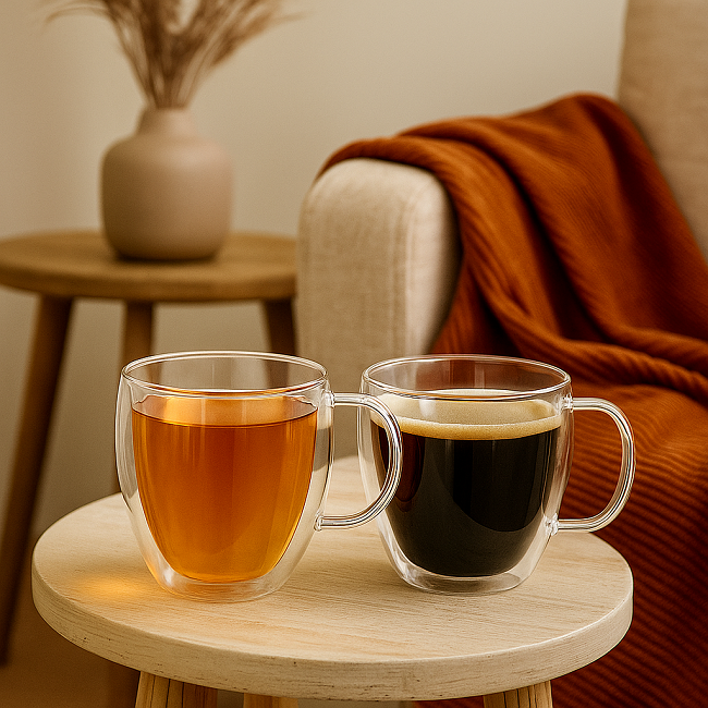 Set de verres à café Cookinglife - Verres double paroi - 280 ml - 2 pièces
