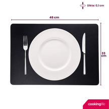 Set de sous-assiettes Cookinglife - Double face - Vegan - 46x33 cm - 6 pièces