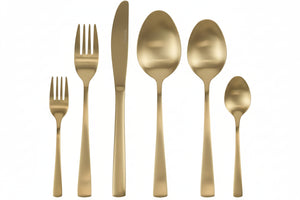 Ensemble de couverts Studio Tavola - Champagne - Bestek - 8 personnes - 42 pièces