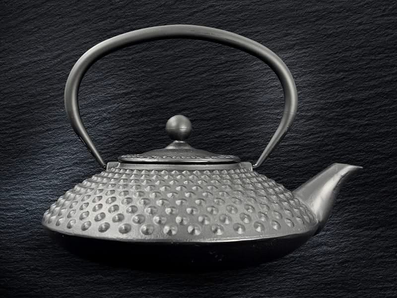 Théière Cookinglife Arare avec filtre inox - Fonte noire - 1.2 litre