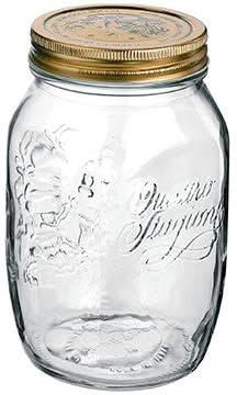 Ensemble de bocaux Bormioli Rocco - Weckpot - 1 litre - 3 pièces