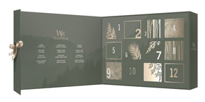 Calendrier de l'Avent WoodWick 12 Jours de Parfum - 12 Pièces - Bougie Parfumée en Verre - Mèche en Bois