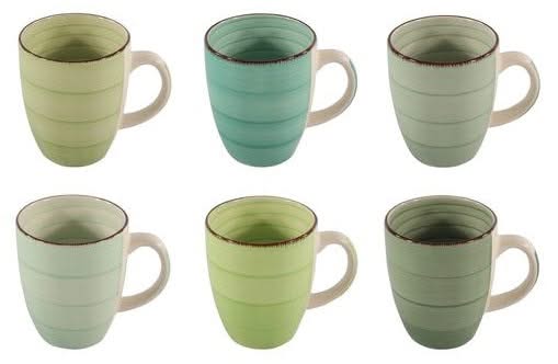 Set de mugs Cookinglife - Mugs a cafe - Delice Vert - 350 ml - 6 pièces