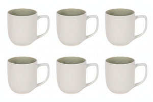 Ensemble de mugs Cookinglife - Mugs a cafe - Mos Vert - 390 ml - 6 pièces