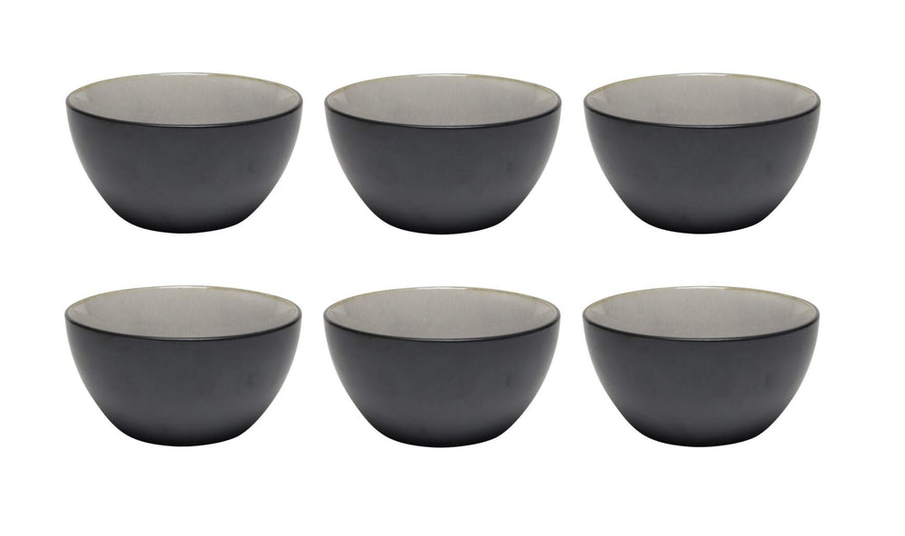 Set de bols à soupe Cookinglife - en grès - Nola Warm Grey - 14 cm - 6 pièces