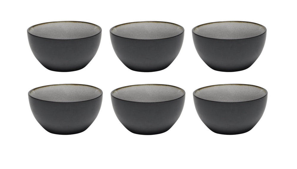 Ensemble de bols Cookinglife - Petits bols - Nola Gris chaud - 12 cm - 6 pièces