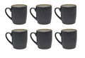Ensemble de mugs Cookinglife - Mugs à café - Nola Gris Chaud - 350 ml - 6 pièces