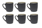 Ensemble de mugs Cookinglife - Mugs à café - Nola Gris Chaud - 350 ml - 6 pièces