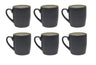 Ensemble de mugs Cookinglife - Mugs à café - Nola Gris Chaud - 350 ml - 6 pièces