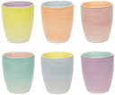 Set de tasses à café Cookinglife - en grès - Pastel Harmony - 340 ml - 6 pièces
