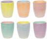 Set de tasses à café Cookinglife - en grès - Pastel Harmony - 340 ml - 6 pièces