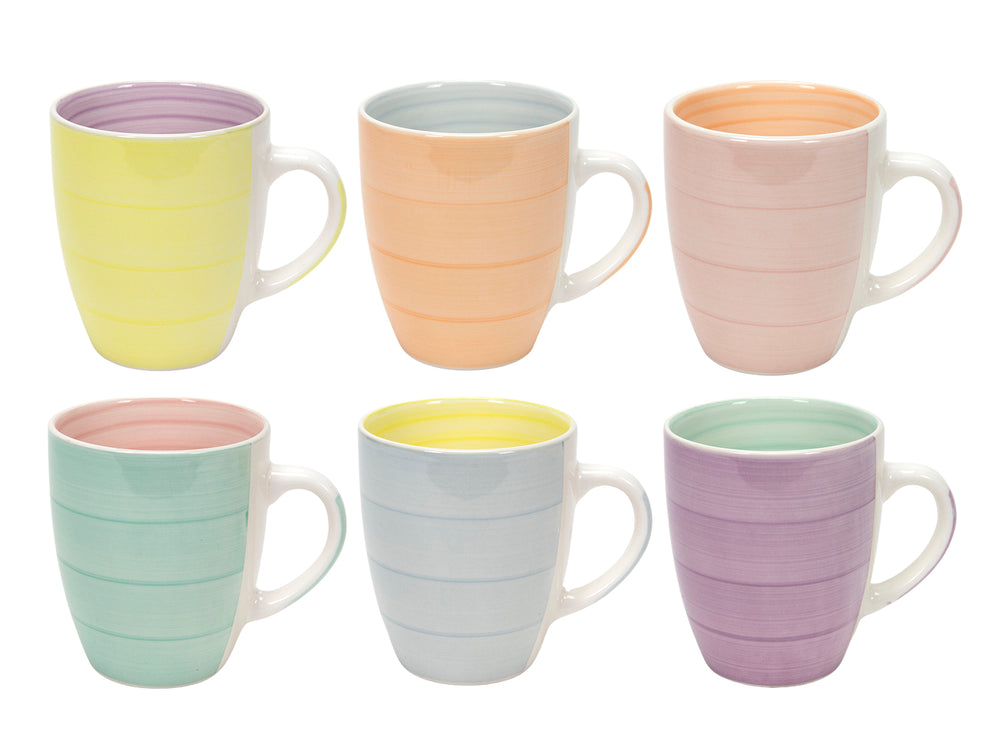 Set de mugs Cookinglife - Mugs à café - Pastel Harmony - 340 ml - 6 pièces