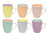 Set de mugs Cookinglife - Mugs à café - Pastel Harmony - 340 ml - 6 pièces