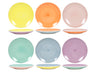 Set de assiettes Cookinglife - Petit-déjeuner - Pastel Harmony - 19cm - 6 pièces