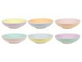 Set d'assiettes Cookinglife - Assiette a pâtes - PastelHarmony - 23cm - 6 pièces