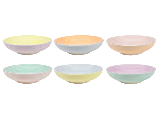 Set d'assiettes Cookinglife - Assiette a pâtes - PastelHarmony - 23cm - 6 pièces