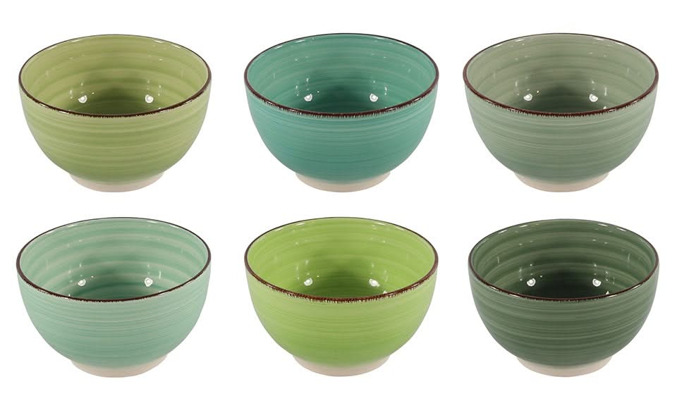 Ensemble de bols a soupe Cookinglife - Bols en céramique - Delice Vert - ø 14 cm