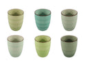 Ensemble de tasses Cookinglife - Tasses à café - Délice Vert - 350 ml - 6 pièces