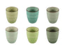 Ensemble de tasses Cookinglife - Tasses à café - Délice Vert - 350 ml - 6 pièces