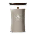 Bougie Parfumée WoodWick Large Wood Smoke - 18 cm / ø 10 cm - Bougie Parfumée en Verre - Mèche en Bois