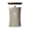 Bougie Parfumée WoodWick Large Wood Smoke - 18 cm / ø 10 cm - Bougie Parfumée en Verre - Mèche en Bois