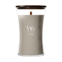 Bougie Parfumée WoodWick Large Wood Smoke - 18 cm / ø 10 cm - Bougie Parfumée en Verre - Mèche en Bois