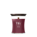 Bougie parfumée WoodWick Medium Wood Smoke - 11 cm / ø 10 cm - Bougie parfumée en verre - Mèche en bois