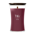 Bougie Parfumée WoodWick Large Dark Cherry - 18 cm / ø 10 cm - Bougie Parfumée en Verre - Mèche en Bois