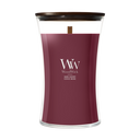 Bougie Parfumée WoodWick Large Dark Cherry - 18 cm / ø 10 cm - Bougie Parfumée en Verre - Mèche en Bois