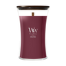 Bougie Parfumée WoodWick Large Dark Cherry - 18 cm / ø 10 cm - Bougie Parfumée en Verre - Mèche en Bois