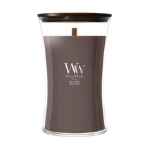 Bougie Parfumée WoodWick Large Iris Woods - 18 cm / ø 10 cm - Bougie Parfumée en Verre - Mèche en Bois