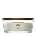 Bougie Parfumée WoodWick Ellipse Fireside - 9 cm / 19 cm - Bougie Parfumée en Verre - Mèche en Bois