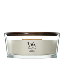 Bougie Parfumée WoodWick Ellipse Fireside - 9 cm / 19 cm - Bougie Parfumée en Verre - Mèche en Bois