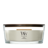Bougie Parfumée WoodWick Ellipse Fireside - 9 cm / 19 cm - Bougie Parfumée en Verre - Mèche en Bois