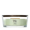 Bougie Parfumée WoodWick Ellipse Matcha Zest - 9 cm / 19 cm - Bougie Parfumée en Verre - Mèche en Bois