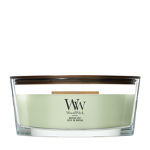 Bougie Parfumée WoodWick Ellipse Matcha Zest - 9 cm / 19 cm - Bougie Parfumée en Verre - Mèche en Bois