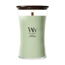 Bougie Parfumée WoodWick Grande Matcha Zest - 18 cm / ø 10 cm - Bougie Parfumée en Verre - Mèche en Bois