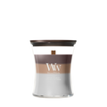 Bougie Parfumée WoodWick Medium Trilogy Radiant Cashmere - 11 cm / ø 10 cm - Bougie en Verre - Mèche en Bois